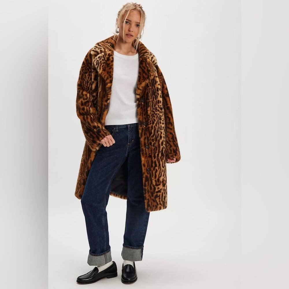 Stand Studio Camille Cocoon Coat Leopard